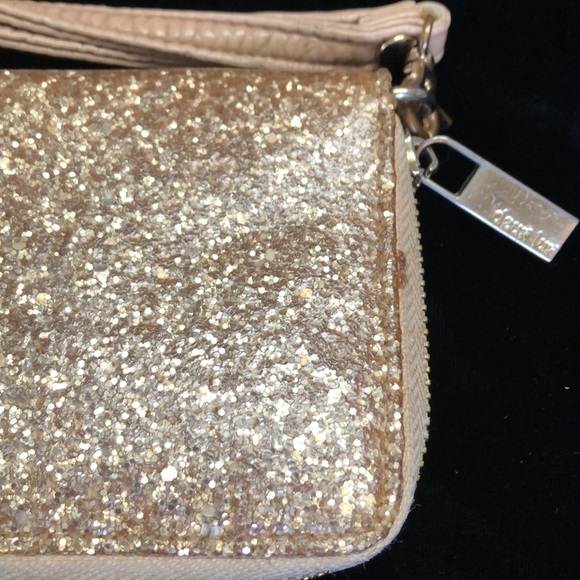 “deux lux” Gold Shimmery Sparkle Wallet with 3 Wide Pockets & 6 Cardholder Slots - Picture 10 of 10